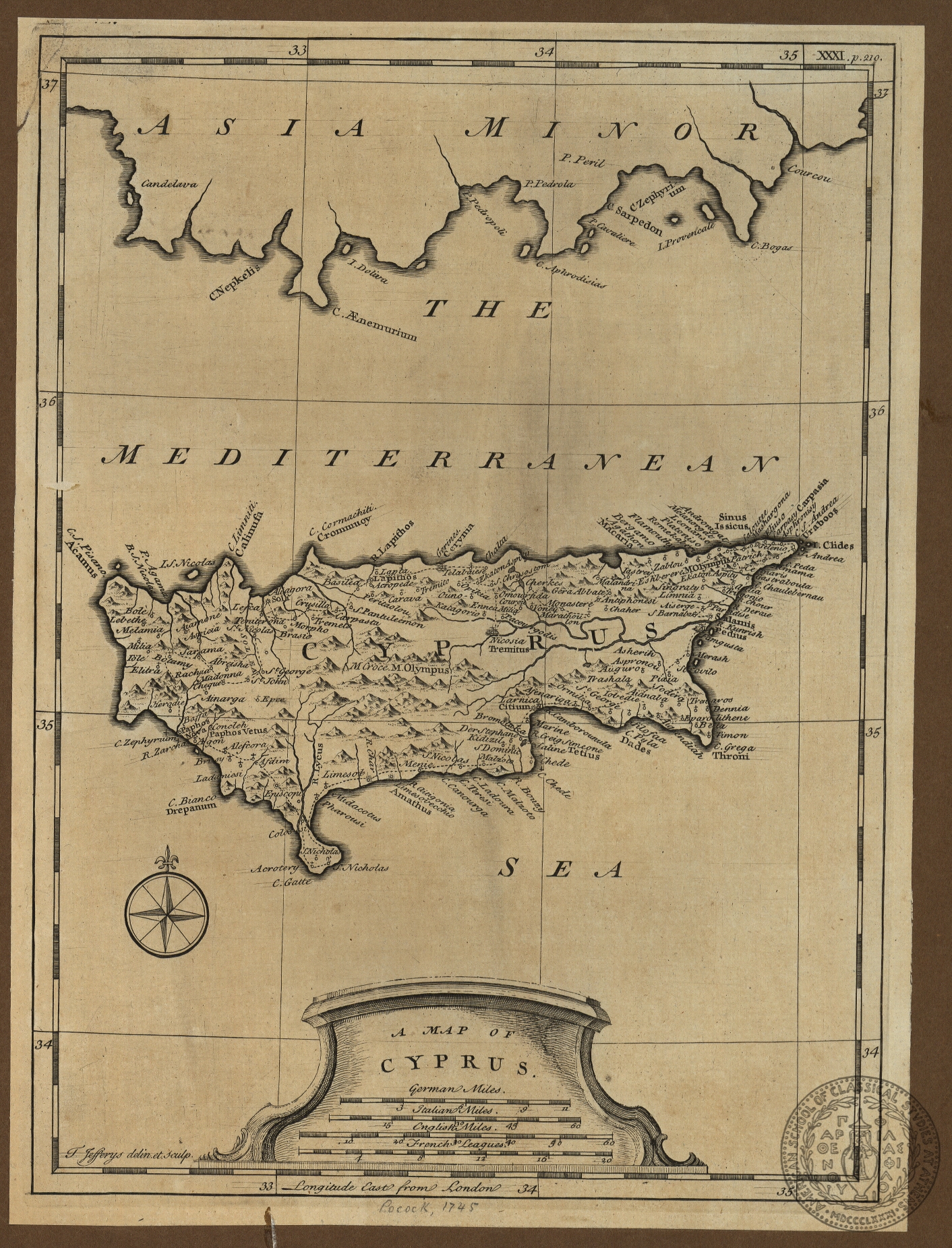 A Map of Cyprus.